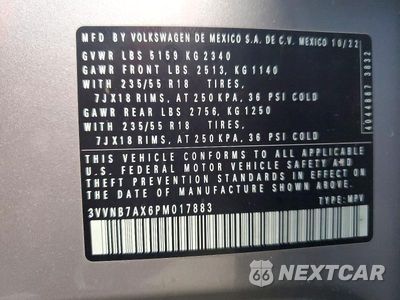 Zdjęcie 13 z 13 samochodu: 2023 VOLKSWAGEN TIGUAN SE VIN:3VVNB7AX6PM017883 - miniatura