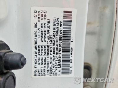 Zdjęcie 13 z 13 samochodu: 2013 HONDA CR-V EXL VIN:5J6RM4H77DL010169 - miniatura