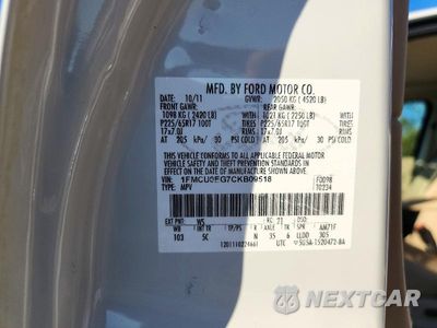 Zdjęcie 13 z 13 samochodu: 2012 FORD ESCAPE LIMITED VIN:1FMCU0EG7CKB09518 - miniatura
