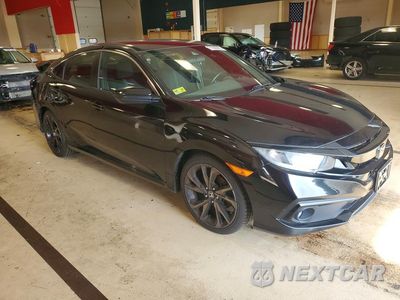 Czwarte zdjęcie samochodu z boku: 2019 HONDA CIVIC SPORT VIN:2HGFC2F81KH586220 - miniatura
