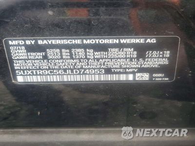 Zdjęcie 13 z 13 samochodu: 2018 BMW X3 XDRIVE30I VIN:5UXTR9C56JLD74953 - miniatura