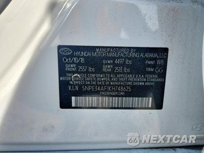 Zdjęcie 12 z 12 samochodu: 2019 HYUNDAI SONATA SEL VIN:5NPE34AF1KH748625 - miniatura