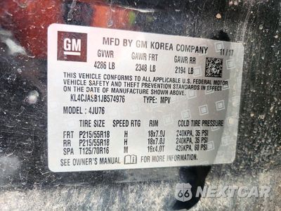 Zdjęcie 13 z 13 samochodu: 2018 BUICK ENCORE PREFERRED VIN:KL4CJASB1JB574976 - miniatura