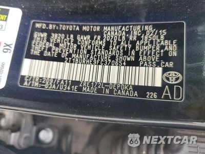 Zdjęcie 12 z 12 samochodu: 2015 TOYOTA COROLLA L VIN:2T1BURHE9FC370654 - miniatura