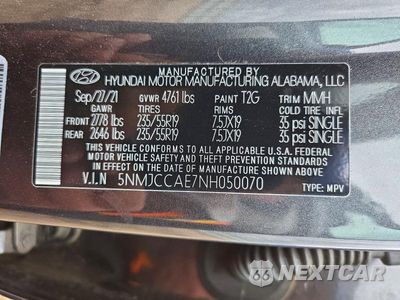 Zdjęcie 14 z 14 samochodu: 2022 HYUNDAI TUCSON SEL VIN:5NMJCCAE7NH050070 - miniatura