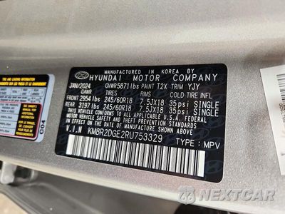 Zdjęcie 13 z 13 samochodu: 2024 HYUNDAI PALISADE SEL VIN:KM8R2DGE2RU753329 - miniatura