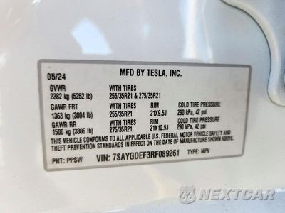 Zdjęcie 12 z 12 samochodu: 2024 TESLA MODEL Y VIN:7SAYGDEF3RF089261 - miniatura