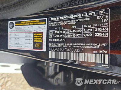 Zdjęcie 12 z 12 samochodu: 2016 MERCEDES-BENZ GLE 350 VIN:4JGDA5JB4GA808332 - miniatura