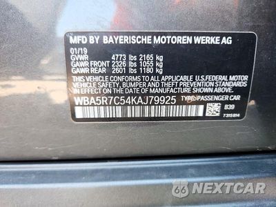 Zdjęcie 12 z 12 samochodu: 2019 BMW 330XI VIN:WBA5R7C54KAJ79925 - miniatura