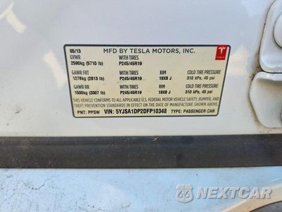 Zdjęcie 12 z 12 samochodu: 2013 TESLA MODEL S VIN:5YJSA1DP2DFP10348 - miniatura
