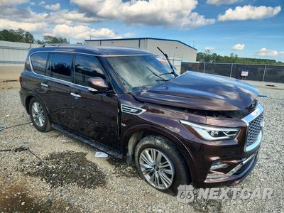Czwarte zdjęcie samochodu z boku: 2019 INFINITI QX80 LUXE VIN:JN8AZ2NE0K9226911 - miniatura