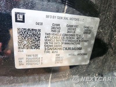 Zdjęcie 13 z 13 samochodu: 2018 CHEVROLET SUBURBAN K1500 LT VIN:1GNSKHKC9JR341068 - miniatura