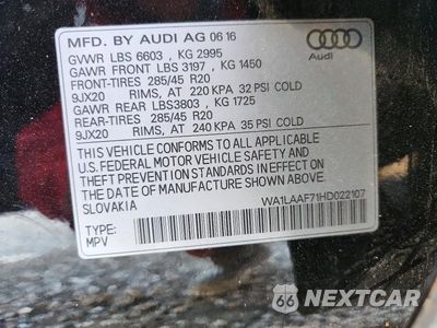 Zdjęcie 14 z 14 samochodu: 2017 AUDI Q7 PREMIUM PLUS VIN:WA1LAAF71HD022107 - miniatura