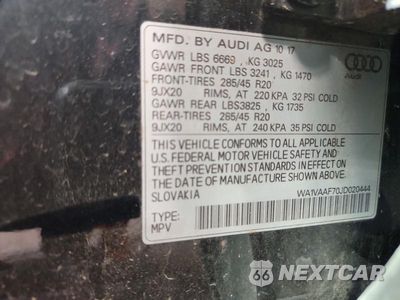 Zdjęcie 13 z 13 samochodu: 2018 AUDI Q7 PRESTIGE VIN:WA1VAAF70JD020444 - miniatura