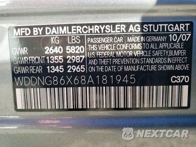 Zdjęcie 12 z 12 samochodu: 2008 MERCEDES-BENZ S 550 4MATIC VIN:WDDNG86X68A181945 - miniatura