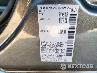Zdjęcie 12 z 12 samochodu: 2025 NISSAN ALTIMA SV VIN:1N4BL4DV5SN415047 - miniatura