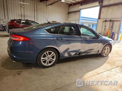 Trzecie zdjęcie samochodu z tyłu: 2018 FORD FUSION SE HYBRID VIN:3FA6P0LU1JR159900 - miniatura