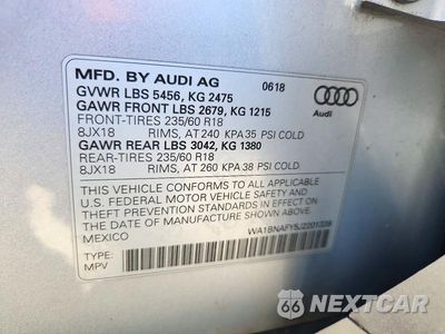 Zdjęcie 13 z 13 samochodu: 2018 AUDI Q5 PREMIUM PLUS VIN:WA1BNAFY5J2201339 - miniatura