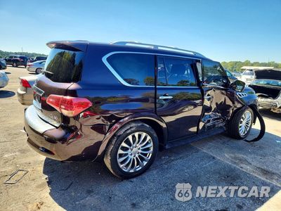 Trzecie zdjęcie samochodu z tyłu: 2015 INFINITI QX80 BASE VIN:JN8AZ2NF1F9572786 - miniatura