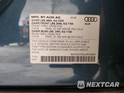 Zdjęcie 13 z 13 samochodu: 2018 AUDI Q3 PREMIUM VIN:WA1ECCFS2JR019504 - miniatura