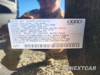 Zdjęcie 13 z 13 samochodu: 2014 AUDI Q7 PREMIUM PLUS VIN:WA1LGAFE7ED020001 - miniatura