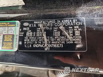 Zdjęcie 13 z 13 samochodu: 2022 KIA SPORTAGE LX VIN:KNDPMCAC6N7963173 - miniatura