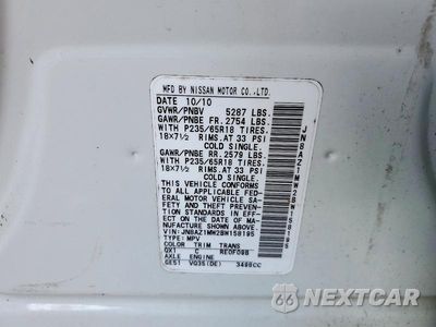 Zdjęcie 13 z 13 samochodu: 2011 NISSAN MURANO S VIN:JN8AZ1MW2BW158195 - miniatura