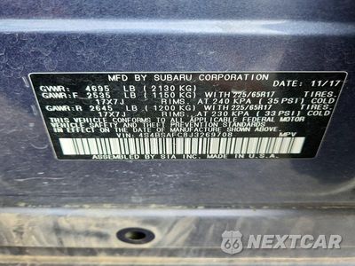 Zdjęcie 14 z 14 samochodu: 2018 SUBARU OUTBACK 2.5I PREMIUM VIN:4S4BSAFC8J3269708 - miniatura
