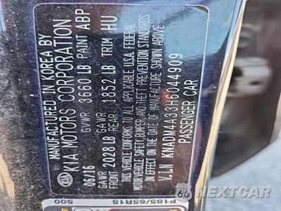 Zdjęcie 12 z 12 samochodu: 2017 KIA RIO LX VIN:KNADM4A33H6044909 - miniatura