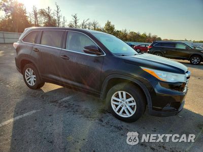 Czwarte zdjęcie samochodu z boku: 2015 TOYOTA HIGHLANDER LE VIN:5TDZARFH1FS013173 - miniatura