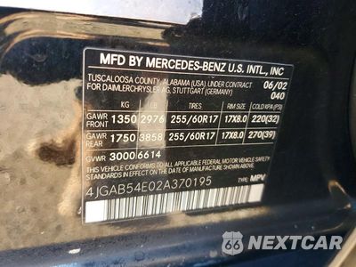 Zdjęcie 13 z 13 samochodu: 2002 MERCEDES-BENZ ML 320 VIN:4JGAB54E02A370195 - miniatura