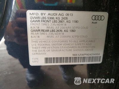 Zdjęcie 13 z 13 samochodu: 2014 AUDI Q5 PREMIUM PLUS VIN:WA1LFAFP9EA034956 - miniatura