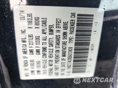 Zdjęcie 12 z 12 samochodu: 2014 HONDA ACCORD LX-S VIN:1HGCT1A3XEA013439 - miniatura