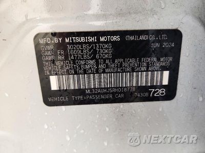 Zdjęcie 12 z 12 samochodu: 2024 MITSUBISHI MIRAGE ES VIN:ML32AUHJ5RH018778 - miniatura
