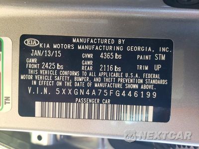 Zdjęcie 12 z 12 samochodu: 2015 KIA OPTIMA EX VIN:5XXGN4A75FG446199 - miniatura