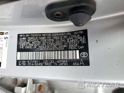 Zdjęcie 12 z 12 samochodu: 2006 TOYOTA COROLLA LE VIN:JTDBR32E660074234 - miniatura