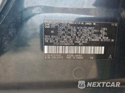 Zdjęcie 13 z 13 samochodu: 2011 TOYOTA RAV4 BASE VIN:2T3ZF4DV4BW064754 - miniatura