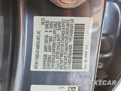 Zdjęcie 12 z 12 samochodu: 2020 HONDA ACCORD TOURING HYBRID VIN:1HGCV3F90LA018326 - miniatura