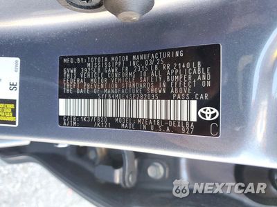 Zdjęcie 12 z 12 samochodu: 2025 TOYOTA COROLLA LE VIN:5YFB4MDE4SP282095 - miniatura