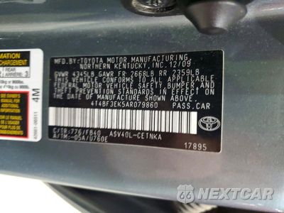 Zdjęcie 12 z 12 samochodu: 2010 TOYOTA CAMRY LE VIN:4T4BF3EK5AR079860 - miniatura