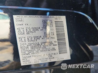 Zdjęcie 13 z 13 samochodu: 2022 NISSAN PATHFINDER SV VIN:5N1DR3BC2NC216787 - miniatura