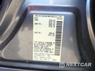 Zdjęcie 12 z 12 samochodu: 2015 NISSAN ALTIMA 2.5 S VIN:1N4AL3AP8FC136236 - miniatura