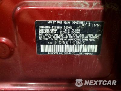 Zdjęcie 13 z 13 samochodu: 2015 SUBARU IMPREZA PREMIUM VIN:JF1GPAC61FH218416 - miniatura