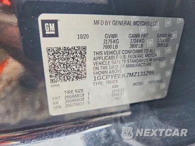 Zdjęcie 12 z 12 samochodu: 2021 CHEVROLET SILVERADO K1500 RST VIN:1GCPYEEK7MZ131295 - miniatura