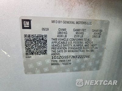 Zdjęcie 12 z 12 samochodu: 2019 CHEVROLET MALIBU RS VIN:1G1ZG5ST7KF222244 - miniatura
