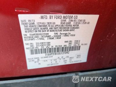 Zdjęcie 12 z 12 samochodu: 2014 FORD TAURUS LIMITED VIN:1FAHP2F81EG127092 - miniatura