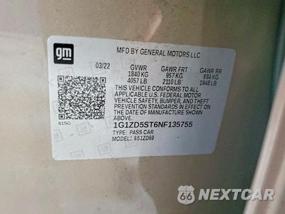 Zdjęcie 12 z 12 samochodu: 2022 CHEVROLET MALIBU LT VIN:1G1ZD5ST6NF135755 - miniatura