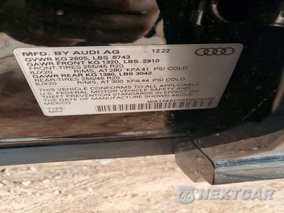 Zdjęcie 12 z 12 samochodu: 2023 AUDI SQ5 SPORTBACK PREMIUM PLUS VIN:WA124AFYXP2078133 - miniatura