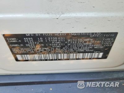 Zdjęcie 14 z 14 samochodu: 2016 SUBARU OUTBACK 2.5I LIMITED VIN:4S4BSANC8G3257245 - miniatura