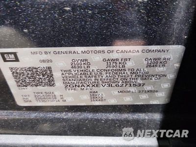 Zdjęcie 13 z 13 samochodu: 2020 CHEVROLET EQUINOX PREMIER VIN:2GNAXXEV3L6271537 - miniatura
